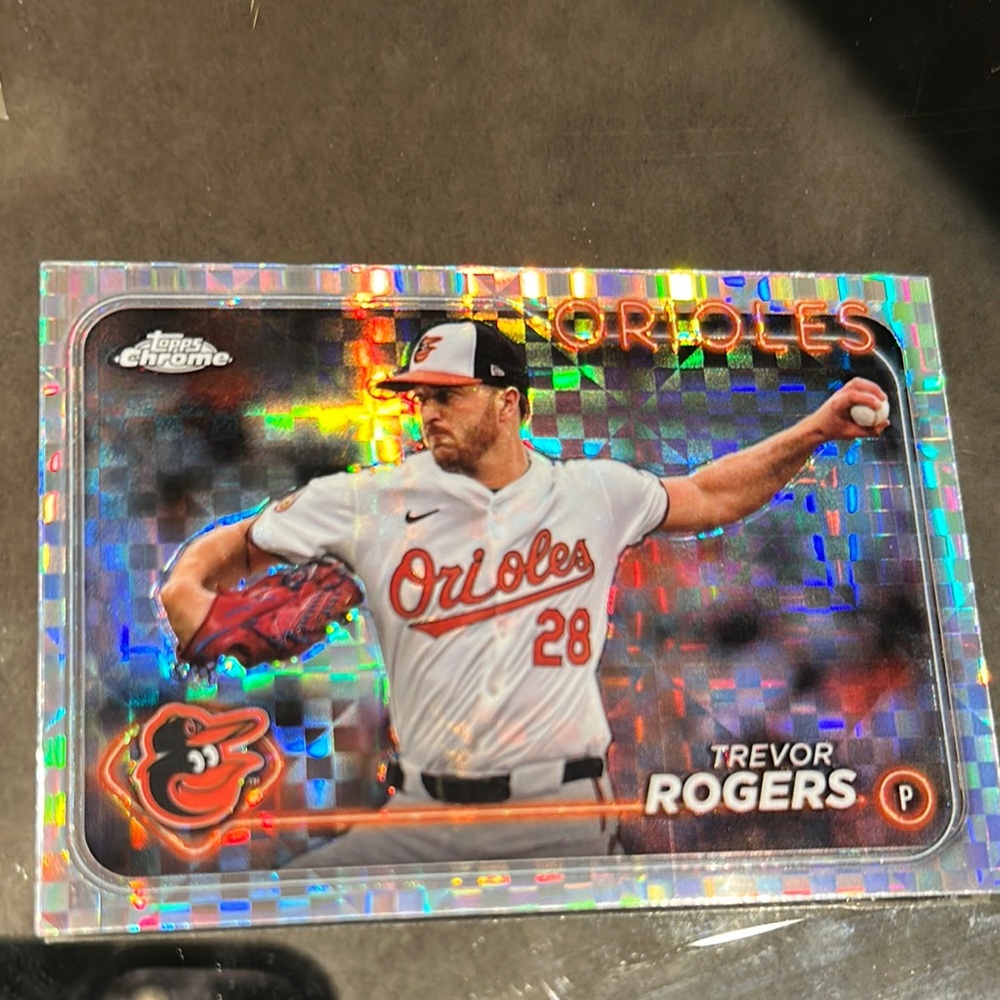 Topps Chrome Trevor Rogers Orioles Baseball Card